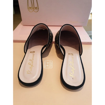 Pre-owned Pretty Ballerinas Black Suede Mules & Clogs