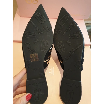 Pre-owned Pretty Ballerinas Black Suede Mules & Clogs