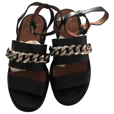 Pre-owned Givenchy Leather Sandals In Black