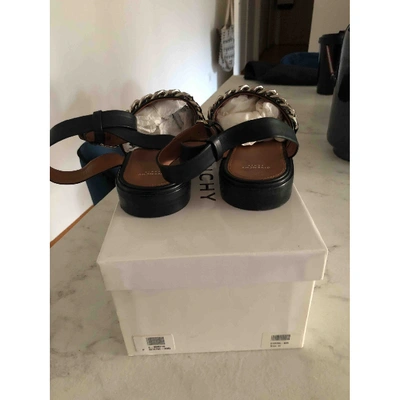 Pre-owned Givenchy Leather Sandals In Black