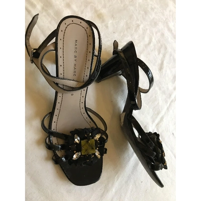 Pre-owned Marc By Marc Jacobs Patent Leather Sandals In Black