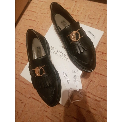 Pre-owned Versace Patent Leather Mules & Clogs In Black