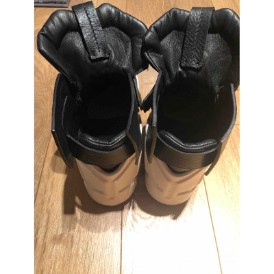 Pre-owned Artselab Black Leather Trainers