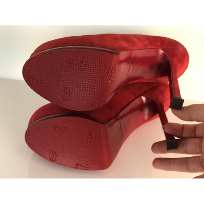 Pre-owned Saint Laurent Heels In Red