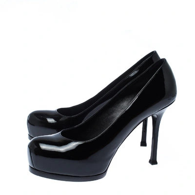 Pre-owned Saint Laurent Black Leather Heels