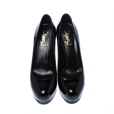 Pre-owned Saint Laurent Black Leather Heels