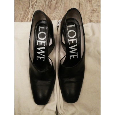 Pre-owned Loewe Black Leather Heels
