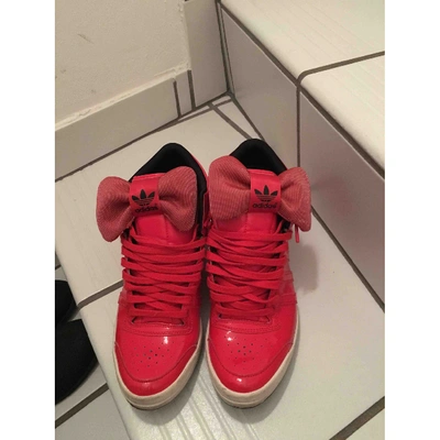 Pre-owned Adidas Originals Patent Leather Trainers In Red