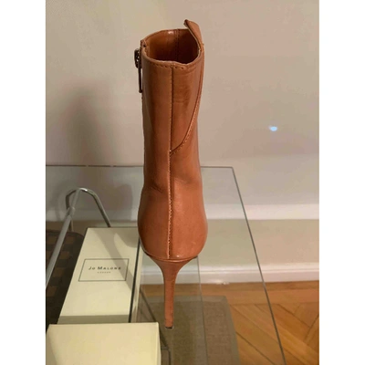 Pre-owned Tony Bianco Camel Leather Boots