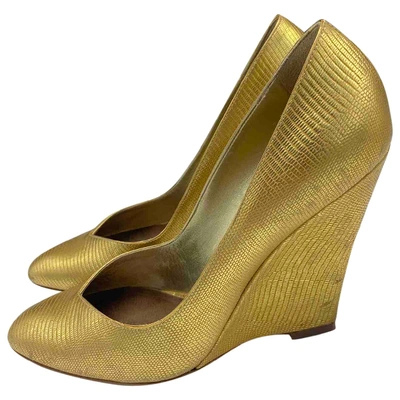 Pre-owned Giuseppe Zanotti Gold Leather Heels