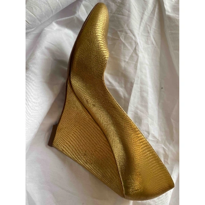 Pre-owned Giuseppe Zanotti Gold Leather Heels