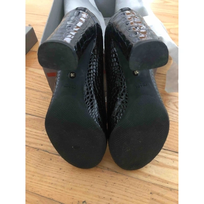 Pre-owned Prada Leather Heels In Black