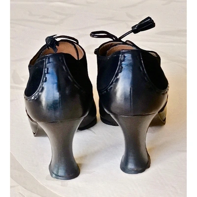 Pre-owned Christian Lacroix Black Leather Heels