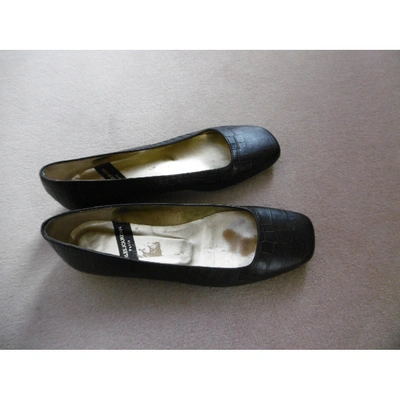 CHARLES JOURDAN Pre-owned Leather Ballet Flats In Black