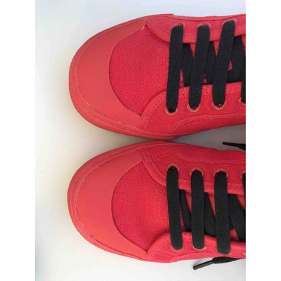 Pre-owned Adidas Originals Cloth Trainers In Red