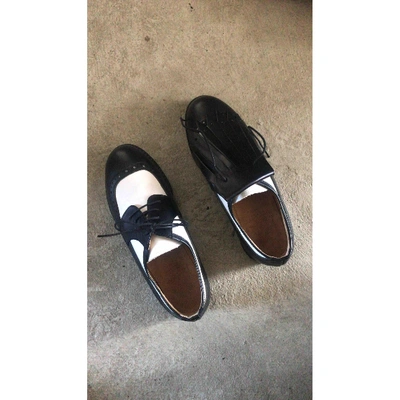 Pre-owned Yohji Yamamoto Black Leather Lace Ups