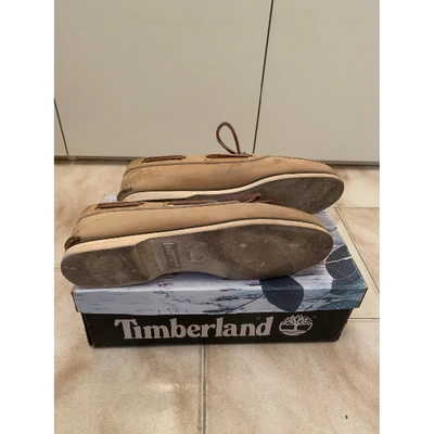 Pre-owned Timberland Beige Leather Flats