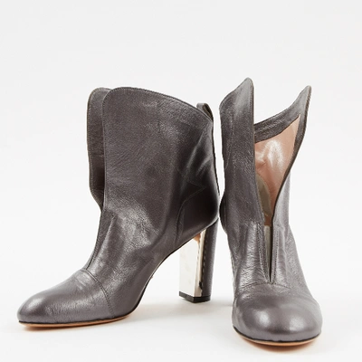 Pre-owned Aruna Seth Leather Heels In Silver