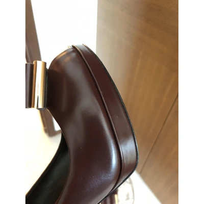 Pre-owned Stella Luna Leather Heels In Brown
