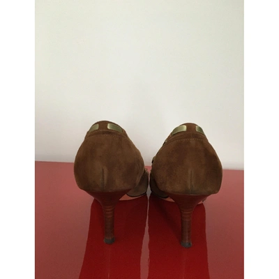 Pre-owned A. Testoni' Heels In Camel