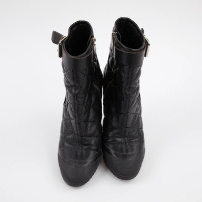 Pre-owned Burberry Leather Boots In Black