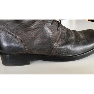 Pre-owned Hope Brown Leather Boots