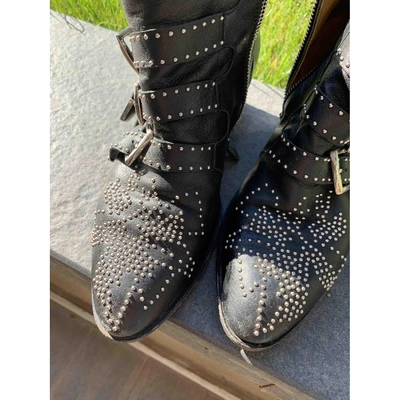 Pre-owned Chloé Susanna Black Leather Boots