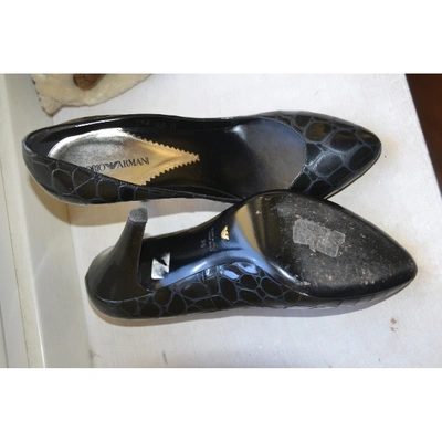 EMPORIO ARMANI Pre-owned Leather Heels In Black