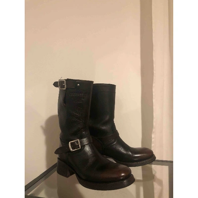 Pre-owned Dsquared2 Brown Leather Boots
