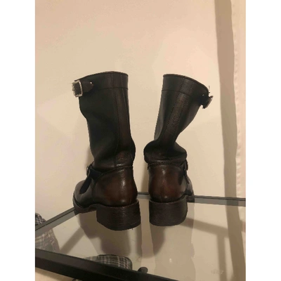 Pre-owned Dsquared2 Brown Leather Boots