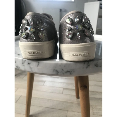 Pre-owned Kurt Geiger Grey Cloth Trainers