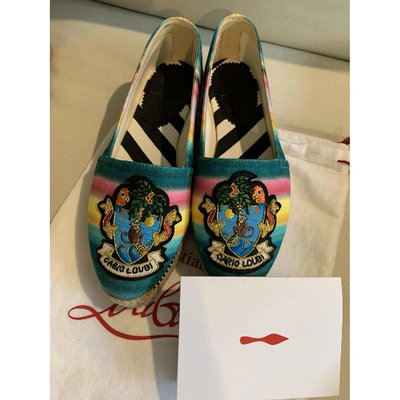 Pre-owned Christian Louboutin Cloth Espadrilles In Multicolour