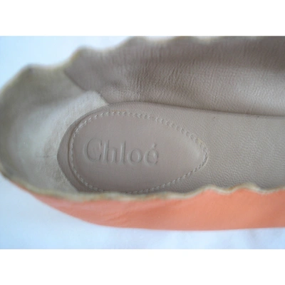 Pre-owned Chloé Lauren Leather Ballet Flats