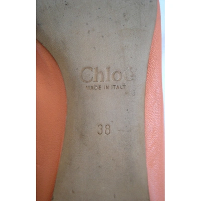 Pre-owned Chloé Lauren Leather Ballet Flats
