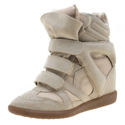 Pre-owned Isabel Marant Beige Leather Trainers