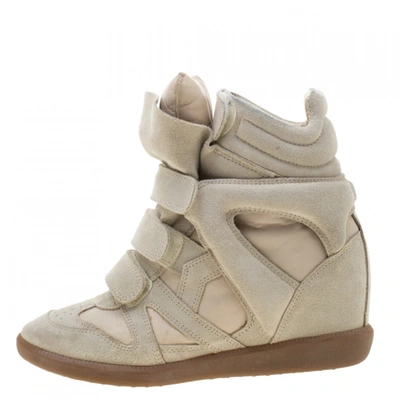 Pre-owned Isabel Marant Beige Leather Trainers