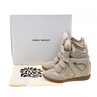 Pre-owned Isabel Marant Beige Leather Trainers