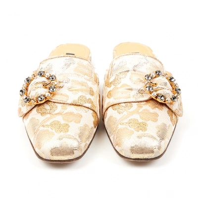 Pre-owned Dolce & Gabbana Gold Cloth Mules & Clogs