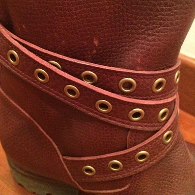 Pre-owned Sergio Rossi Leather Ankle Boots In Burgundy