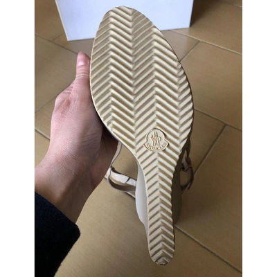 Pre-owned Moncler Sandals In Beige
