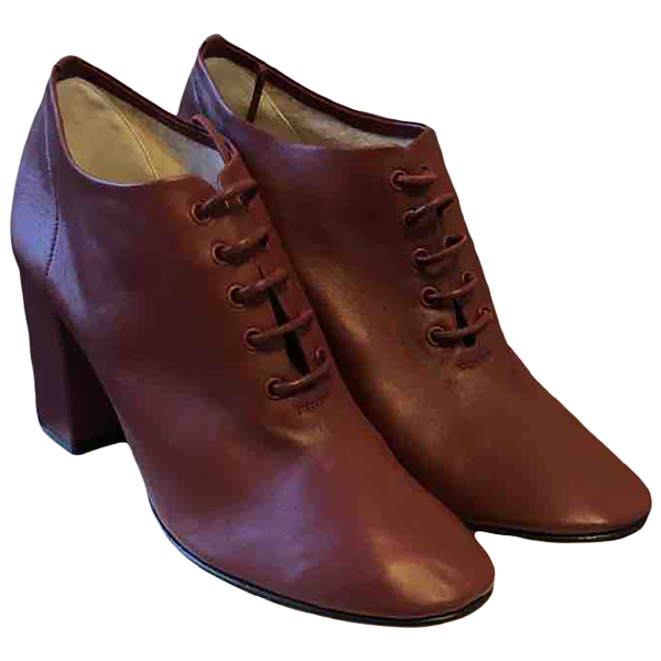 burgundy leather ankle boots