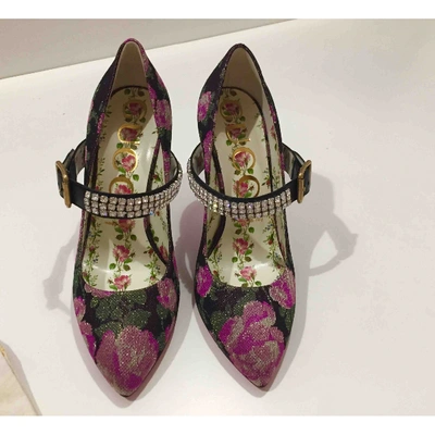 Pre-owned Gucci Sylvie Cloth Heels In Other