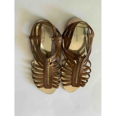 Pre-owned Jimmy Choo Leather Sandals In Brown
