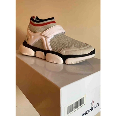 Pre-owned Moncler Silver Rubber Trainers