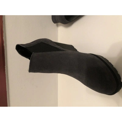 Pre-owned Calvin Klein Ankle Boots In Grey