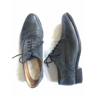 Pre-owned Maison Margiela Grey Leather Lace Ups