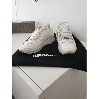 Pre-owned Dsquared2 White Leather Trainers