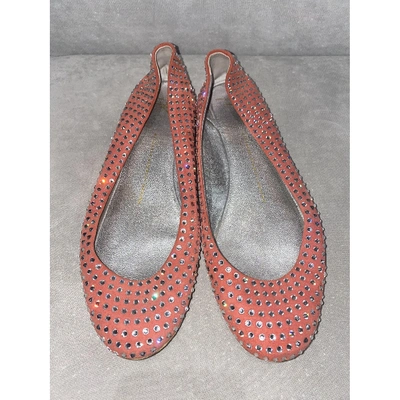 Pre-owned Giuseppe Zanotti Ballet Flats In Pink