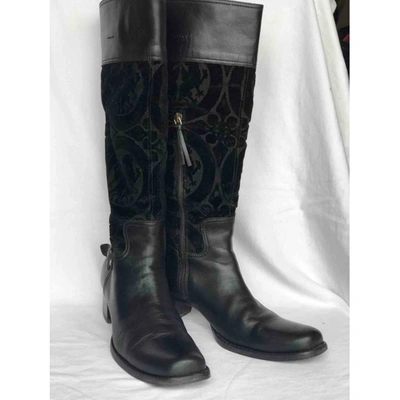 Pre-owned Miu Miu Riding Boots In Black