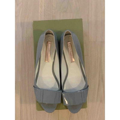 Pre-owned Rupert Sanderson Patent Leather Ballet Flats In Grey